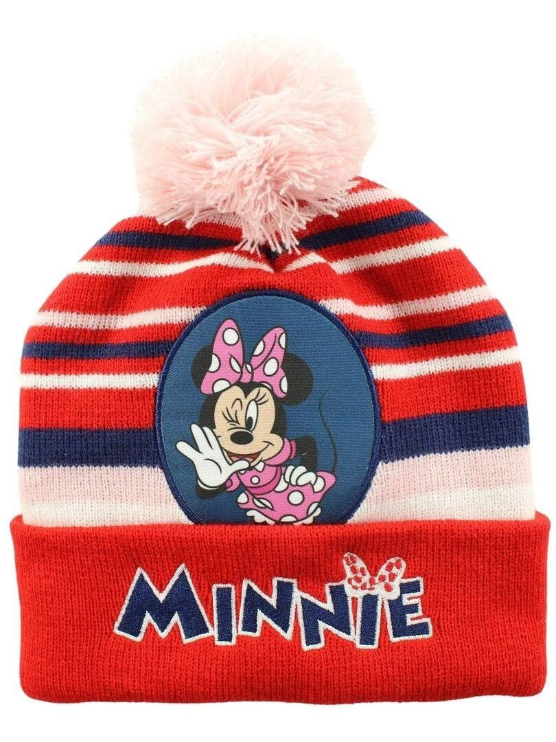 Disney Bonnet fille imprimé Minnie Rouge