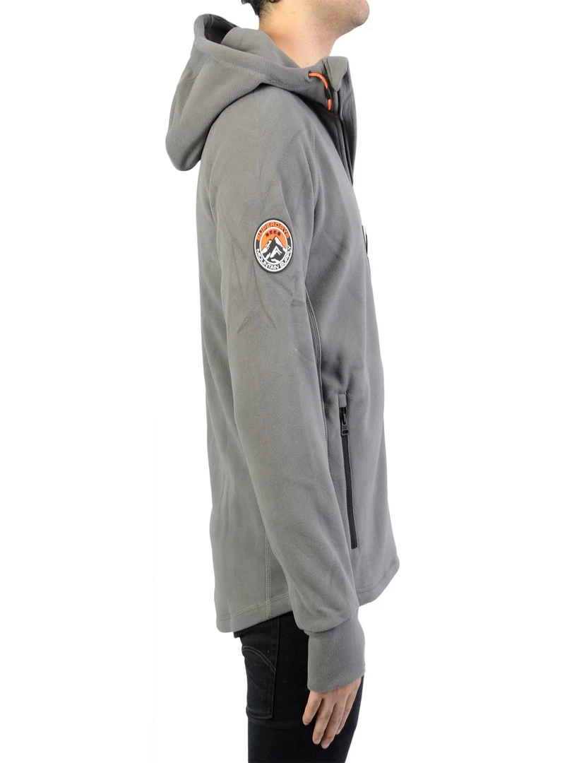 Sweat à Capuche SuperDry Polar Fleece Ziphood Gris