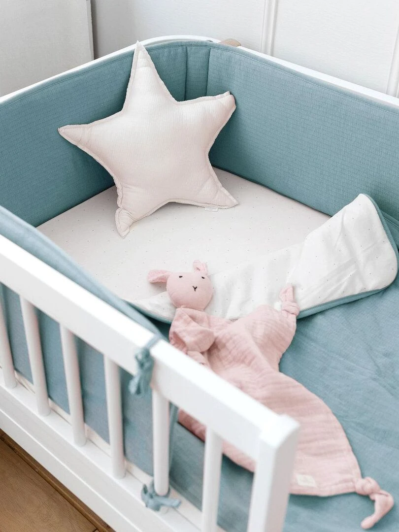 Bemini Tour de lit et parc Pady tetra jersey Bleu foncé