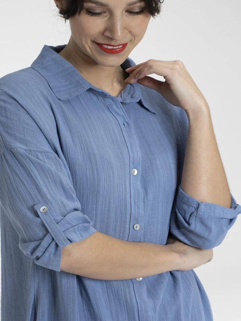 Robes chemise ROMANE   Gérard Pasquier   Bleu