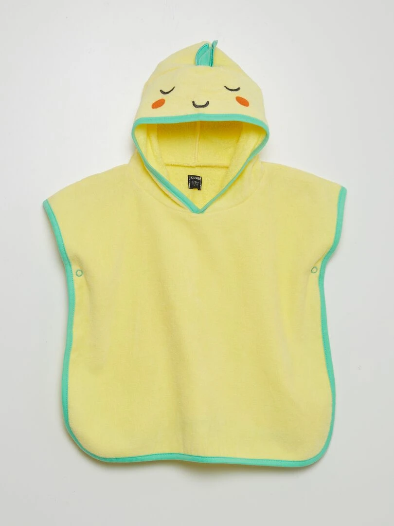 Cape de bain à capuche Jaune