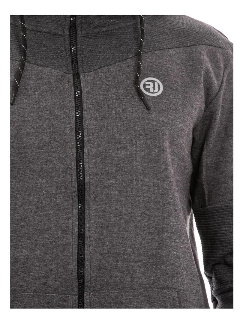 Sweat zippé capuche WOOSTER   gris anthracite