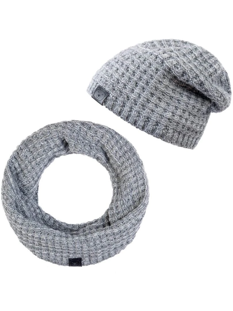 Ensemble Snood Bonnet Maxim Made in UE Gris
