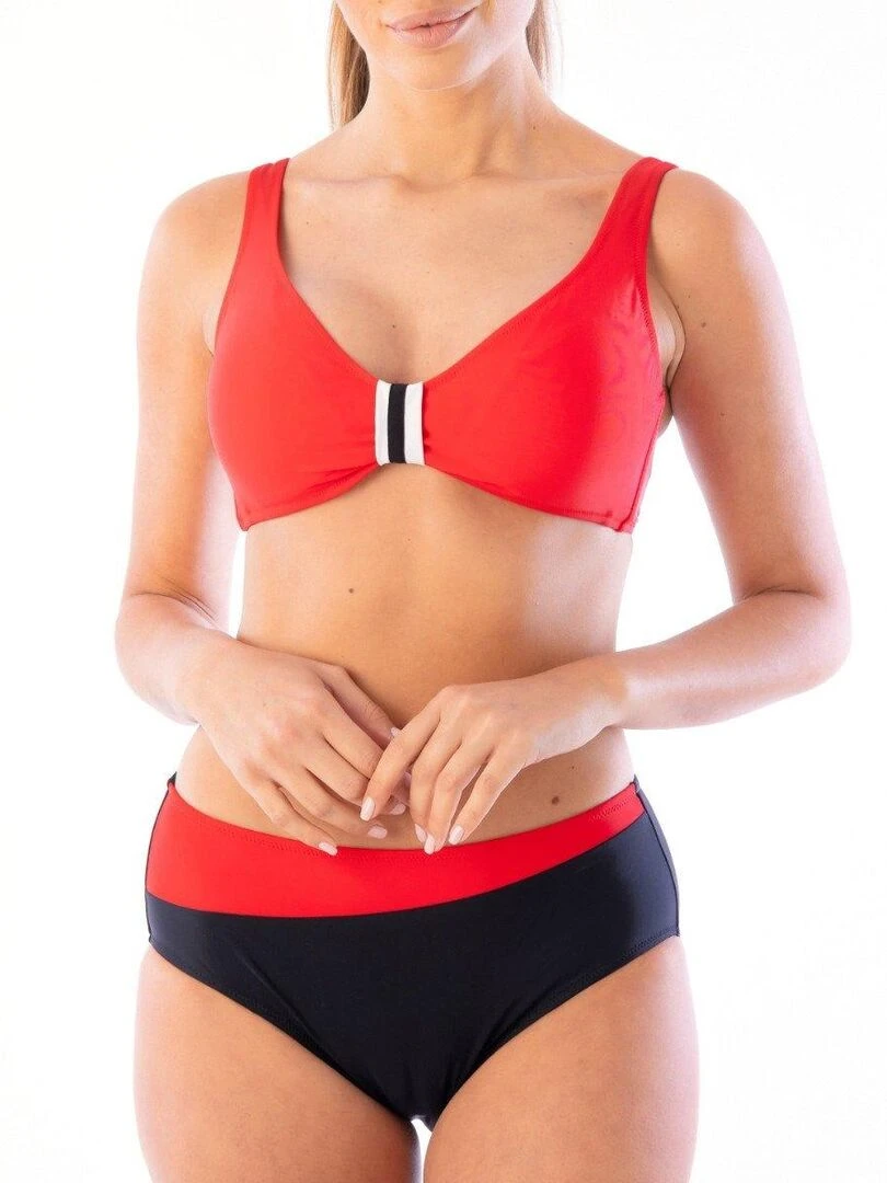 Haut de maillot de bain triangle coqué Bianca Rouge