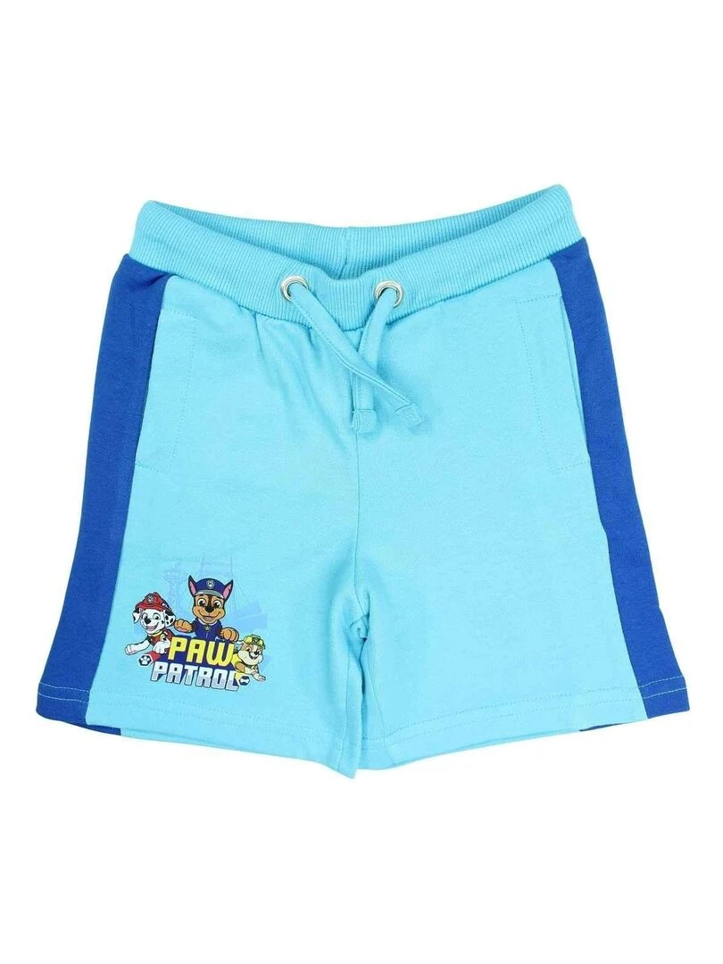 La Pat' Patrouille Short garçon imprimé La Pat' Patrouille en coton Bleu