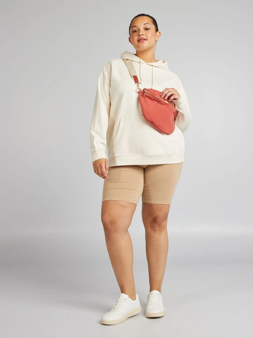 Cycliste en coton stretch Beige