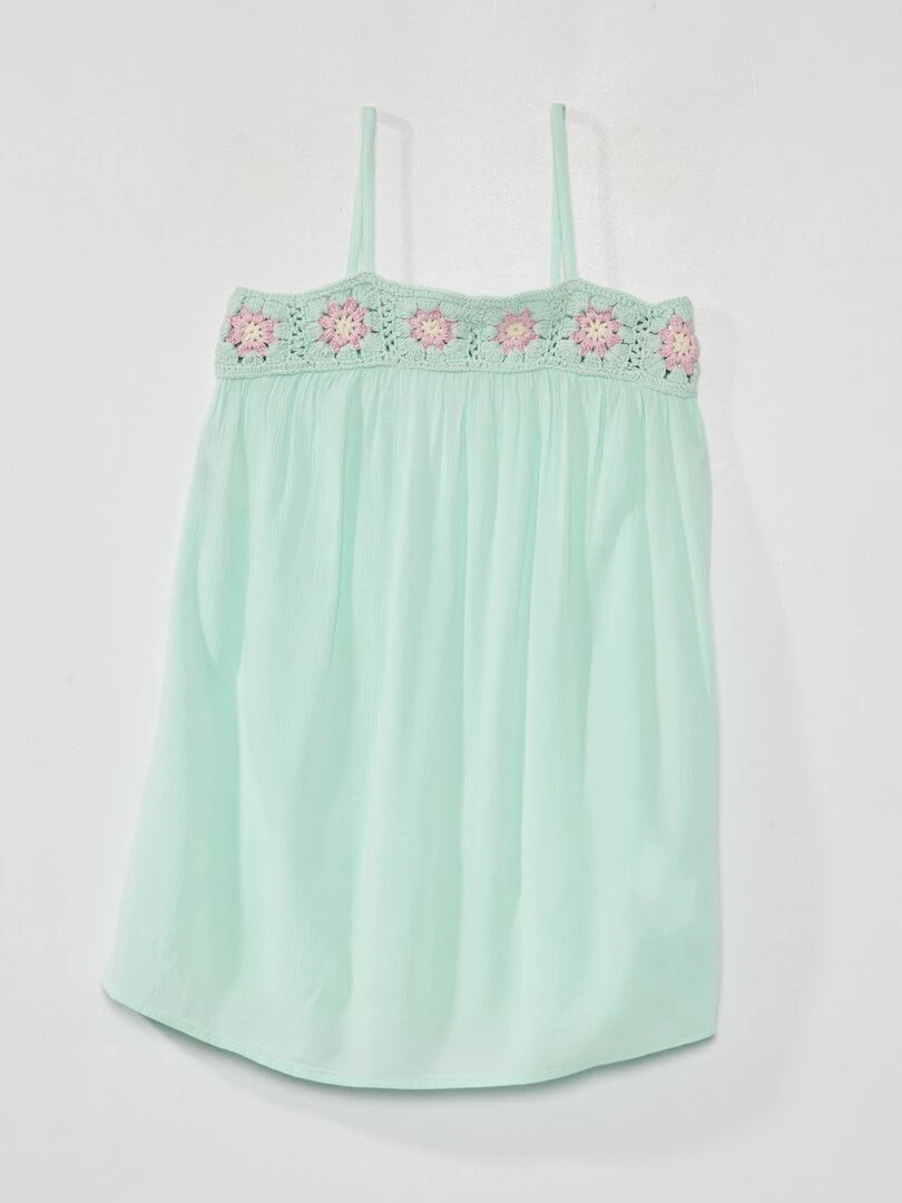 Robe à fines bretelles vert