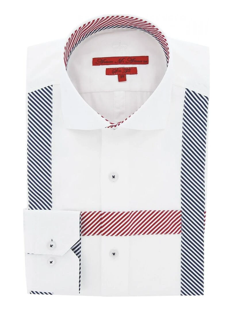 Chemise cintrée satin de coton FLAGGY Blanc