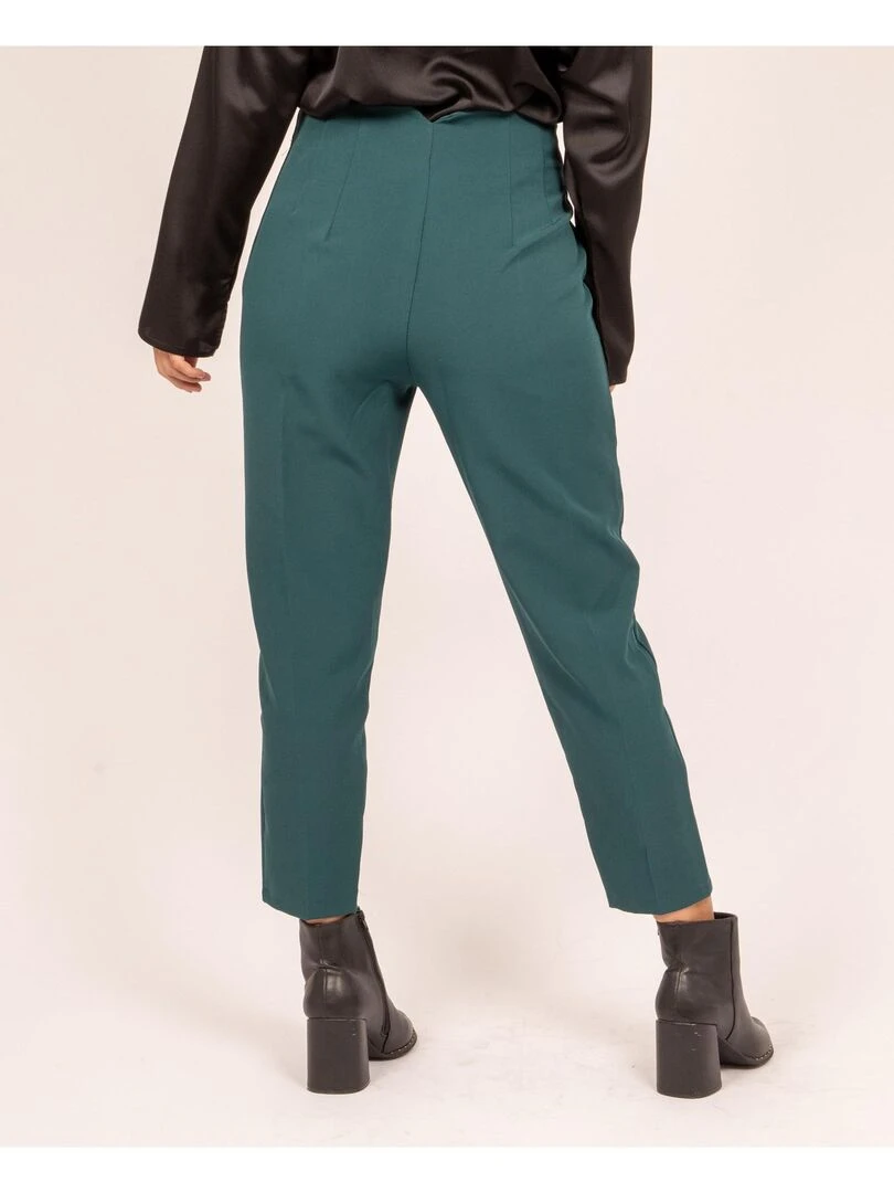 Pantalon droit pinces EZARA Vert