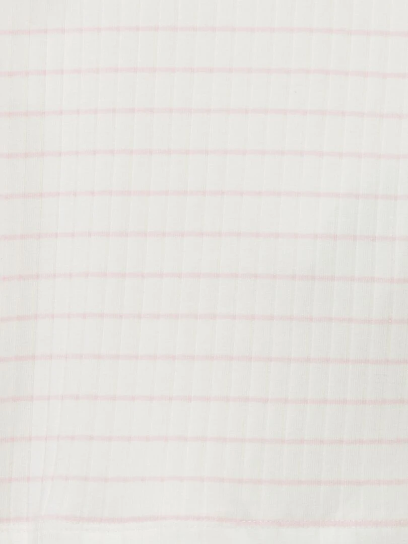 Débardeur côtelé   Blanc/rose