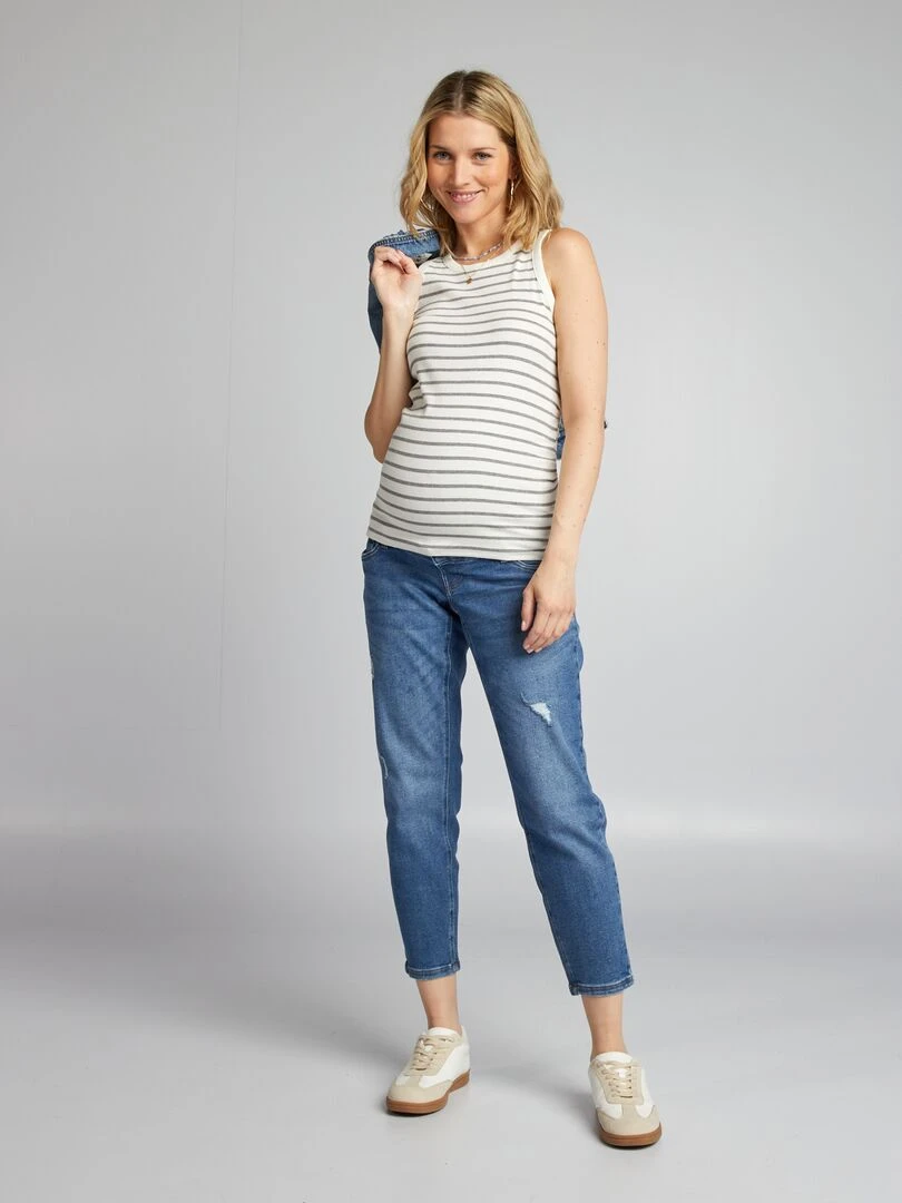 Jean mom de maternité avec bandeau Only Maternity Bleu