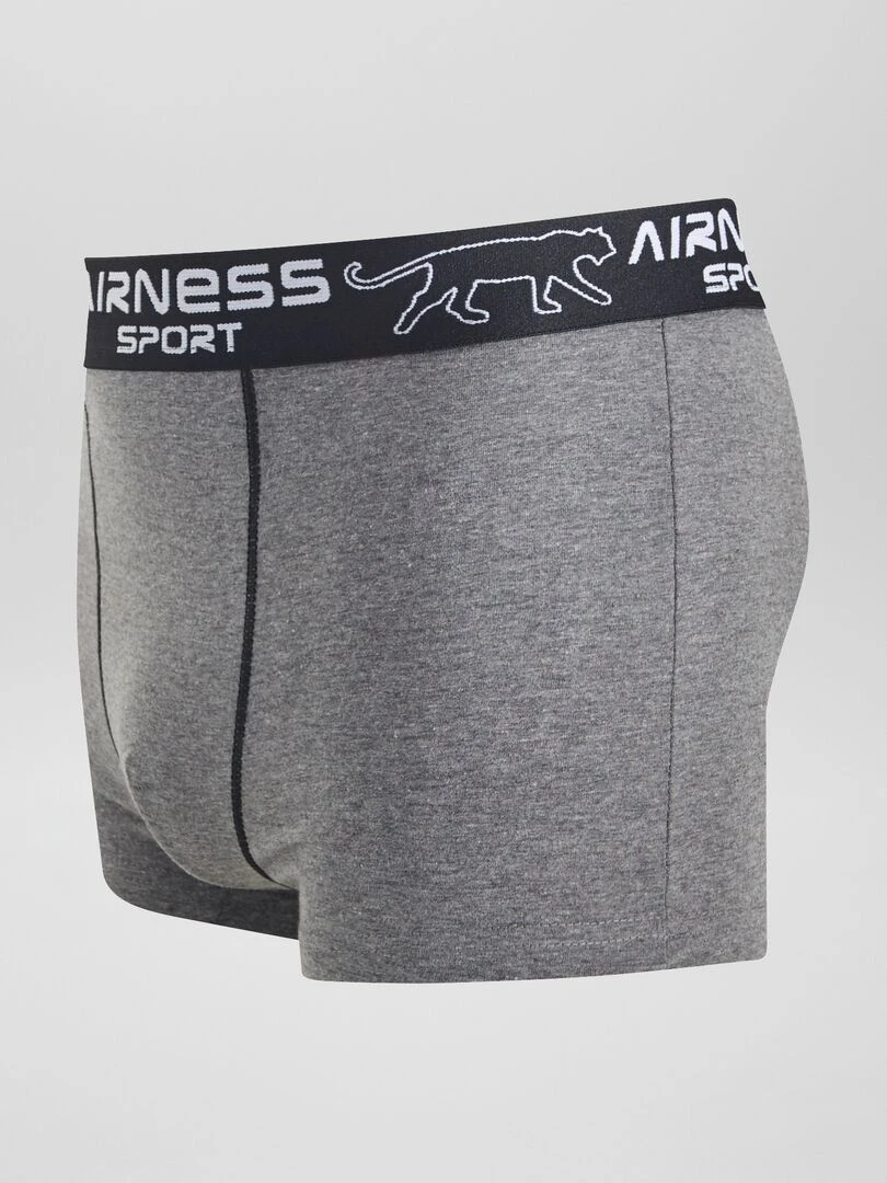 Lot de 3 boxers 'Airness'   gris/noir