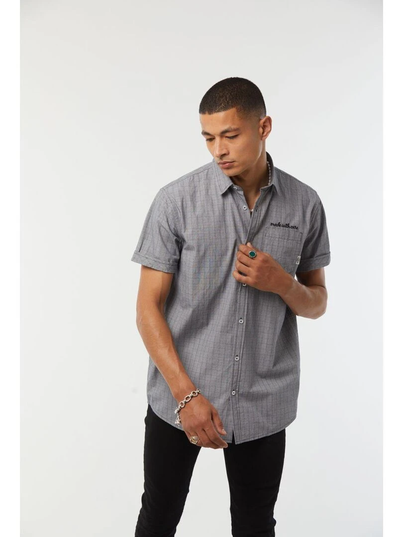 Lee Cooper   Chemise manches courtes coton regular DEAR   Gris
