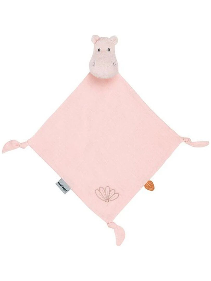 Doudou Nattou Hippo Tetra Lange rose Plat Susie et Bonnie Rose