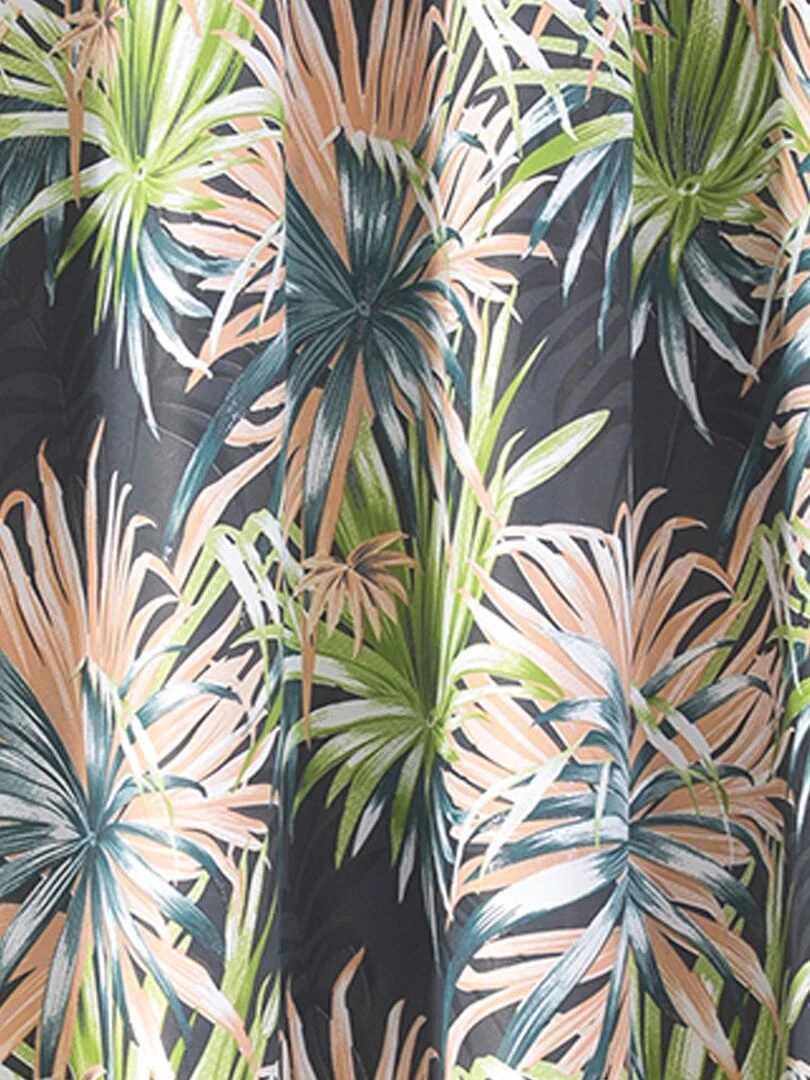 Paire de rideaux occultants esprit exotique   gris anthracite