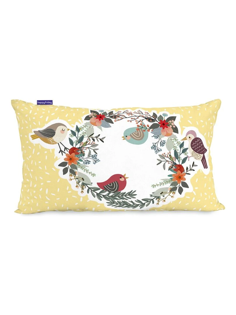 Housse de coussin Harvestwood "Happyfriday"   Blanc