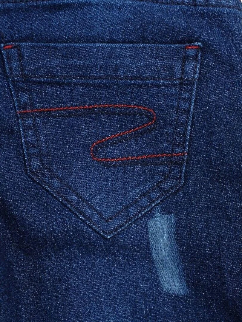 Lee Cooper   Jeans fille imprimé logo en coton   Bleu