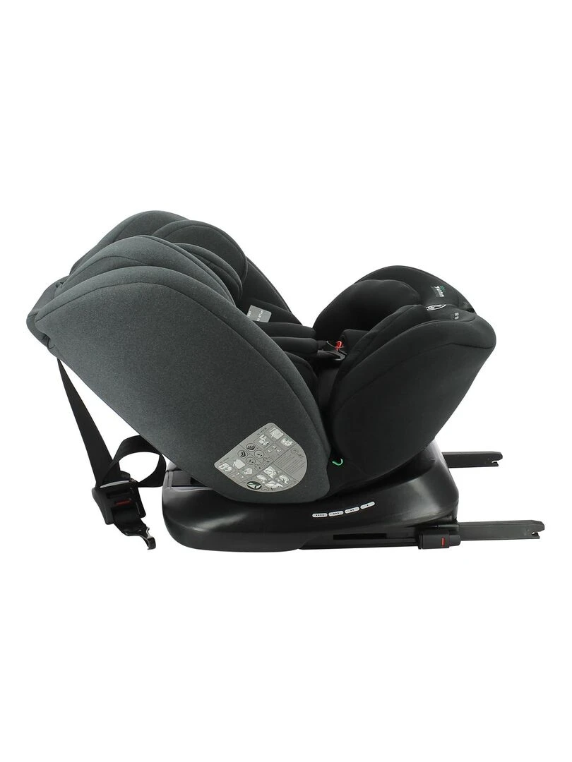 Nania   Siège auto DUNE pivotant 360°   I Size 40 150 cm   Evolutif dès la naissance jusqu'à 12 ans   Gris
