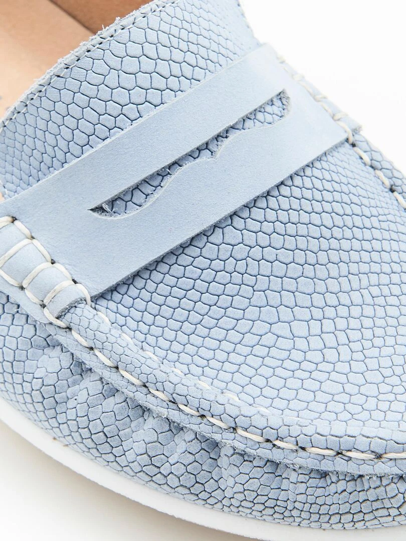 Mocassins aspect python Climatyl   Damart   Bleu ciel