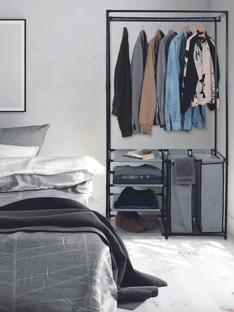 Portant dressing ouvert   Noir