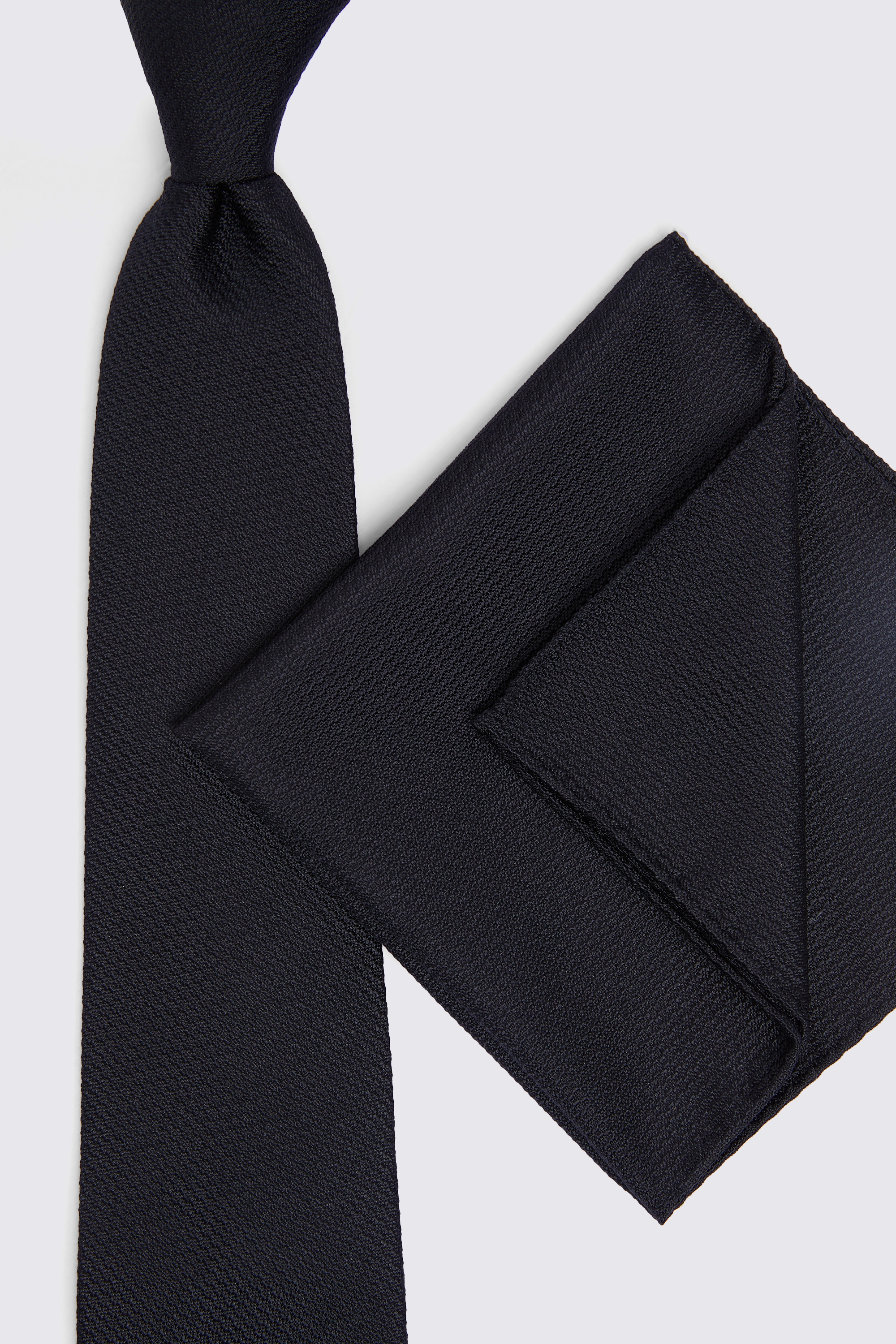 Black Silk Semi-Plain Tie   Buy Online at Moss