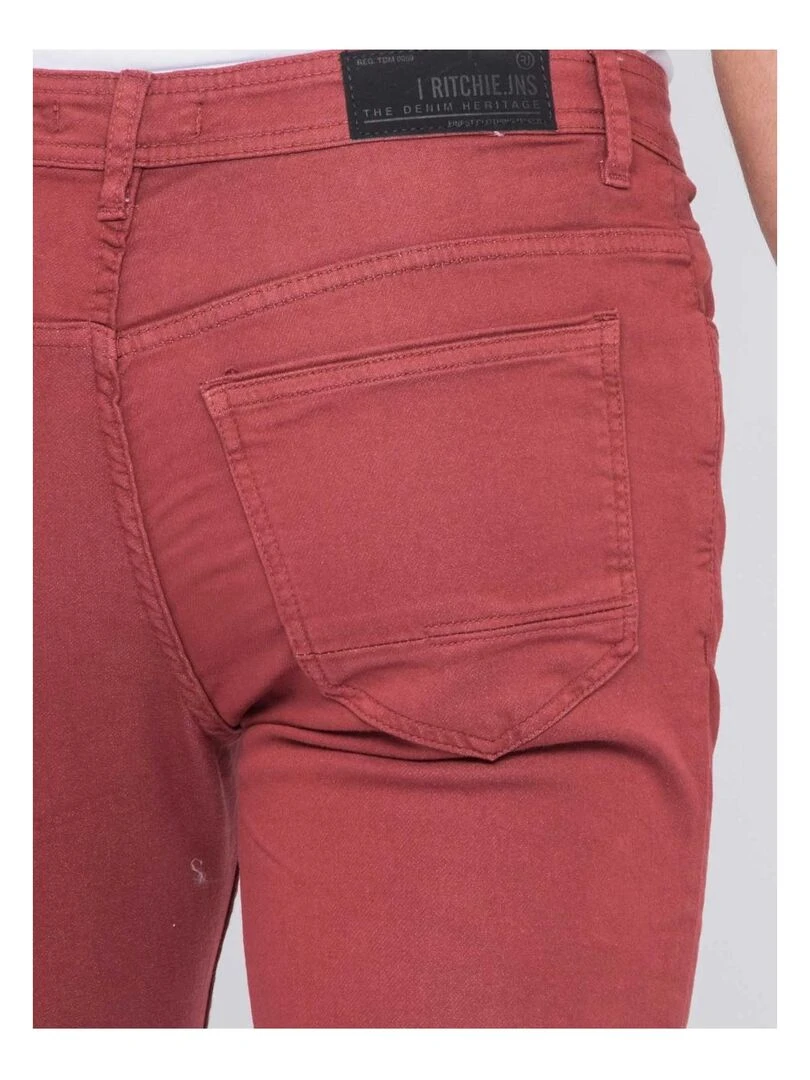 Pantalon 5 poches VAAS   Bordeaux