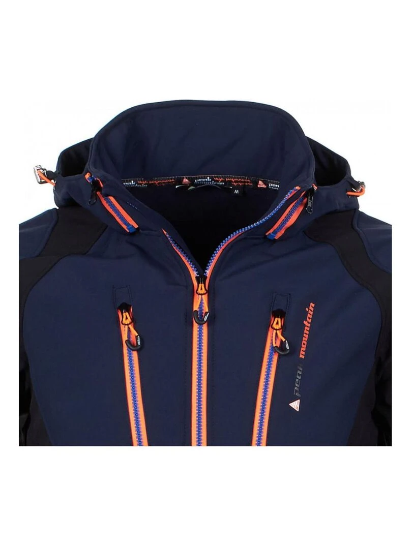 Blouson softshell homme CABILO   PEAK MOUNTAIN   Bleu marine