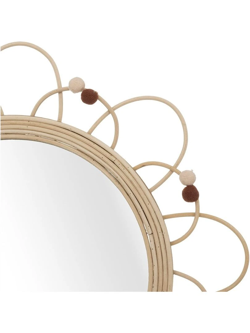 Miroir rotin campagne D38 Beige