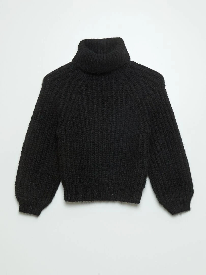 Pull en maille grosse jauge noir