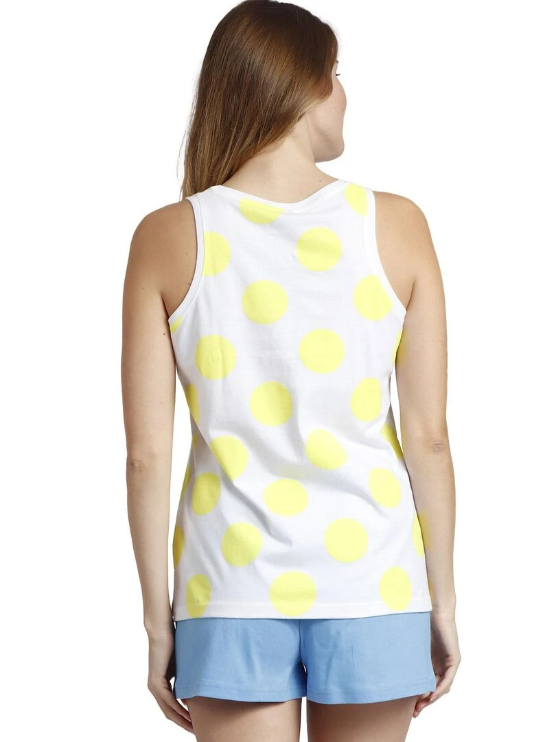 Pyjama short débardeur Polka Dots Disney Jaune