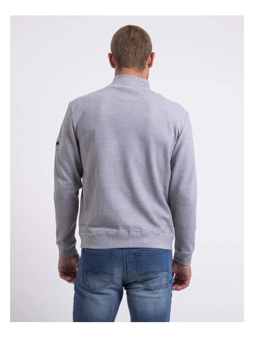 Sweat zippé col montant WESTUNION   Noir