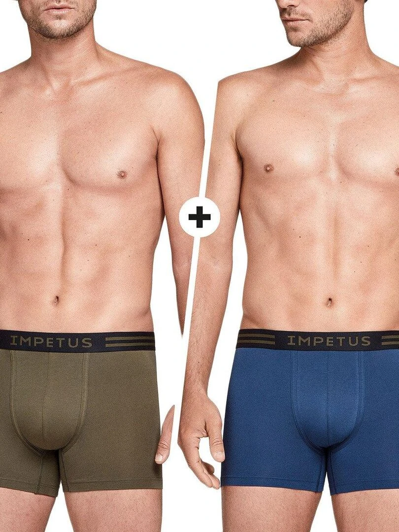 Pack 2 boxers en coton Cathay Vert