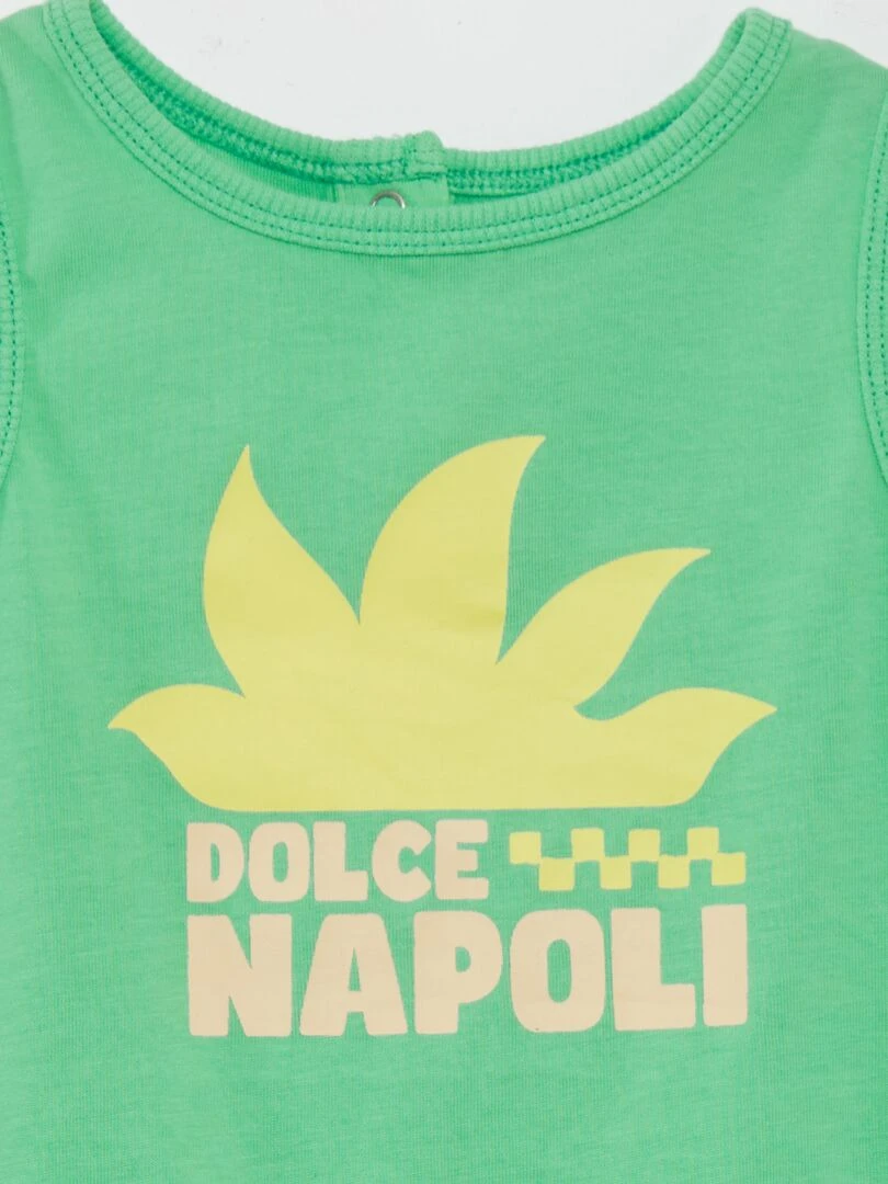 Barboteuse courte en jersey   Grafik Edition   Vert