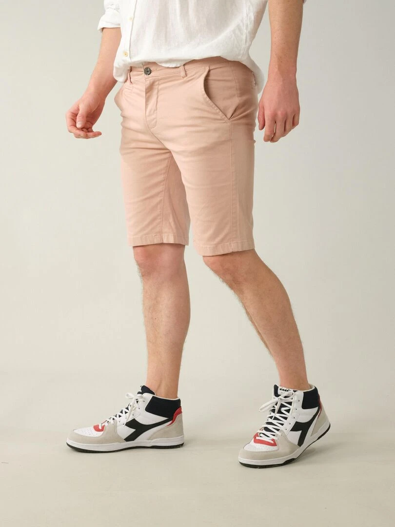 Bermuda pour homme avec poche à l'italienne 'Deeluxe'   Vieux rose