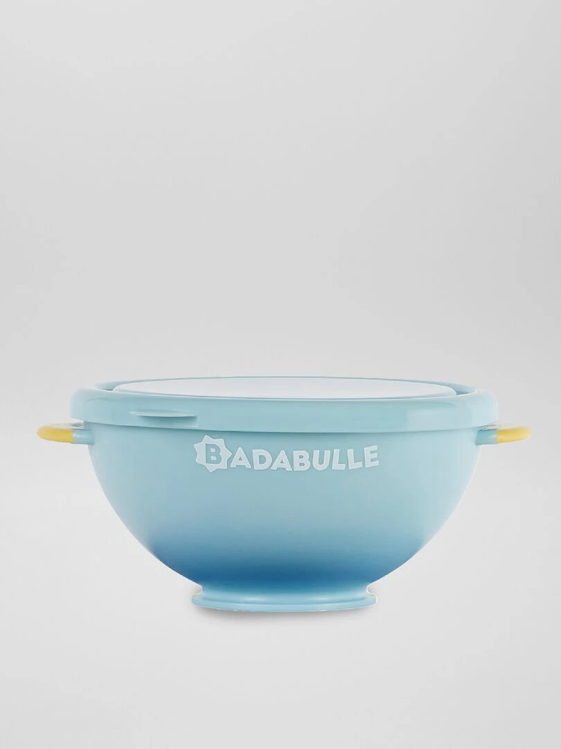 Lot de 3 bols avec couvercle 'Badabulle'   Bleu/jaune/rose