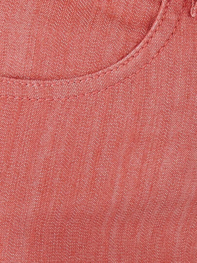 Pantacourt toile extensible   Damart   Rose