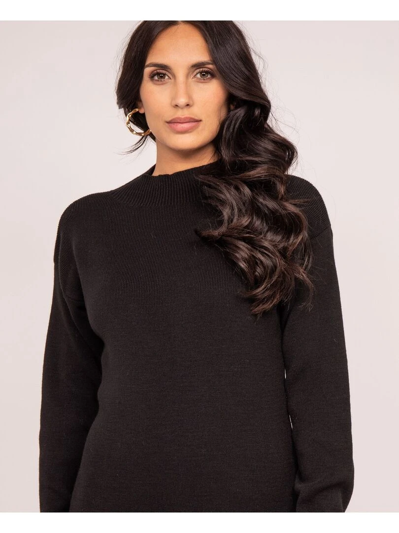 Robe pull longue ILIANCE   Noir