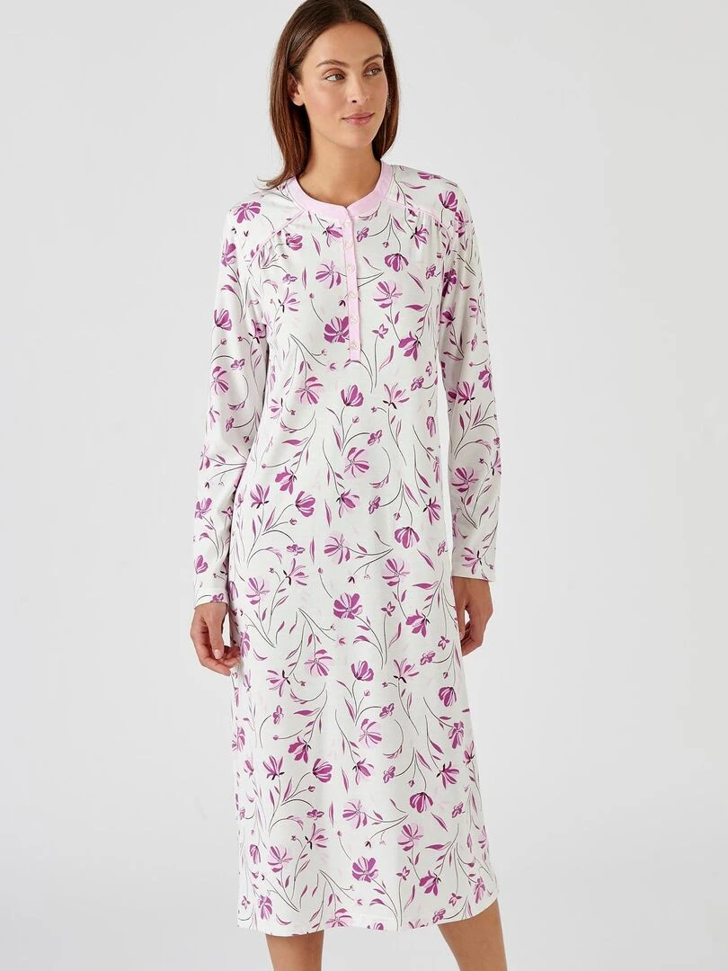 Chemise de nuit Thermolactyl avec chauffe épaules    Damart   Rose