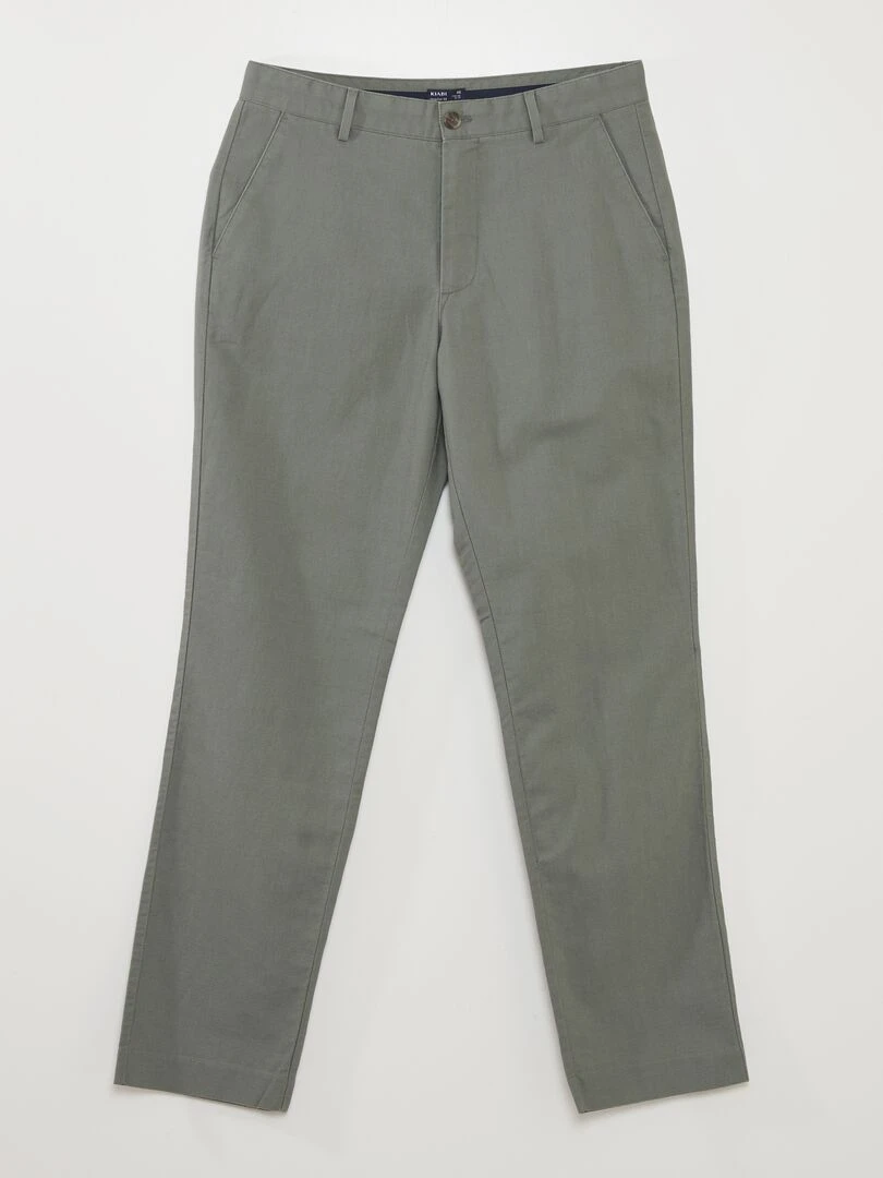 Pantalon chino droit Vert