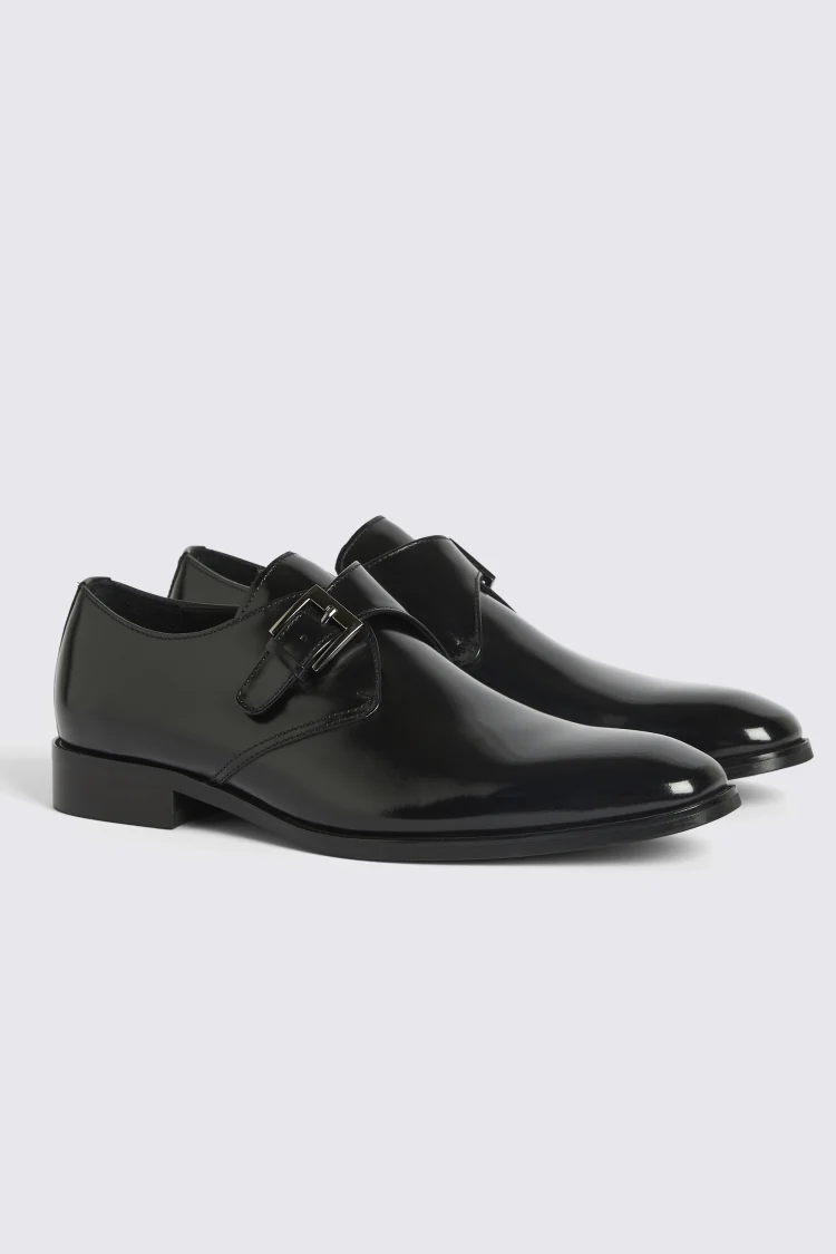 Royal Black Single Monk Shoe Buy Online at Moss