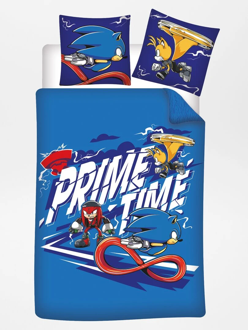 Parure de lit 'Sonic' 1 personne Bleu