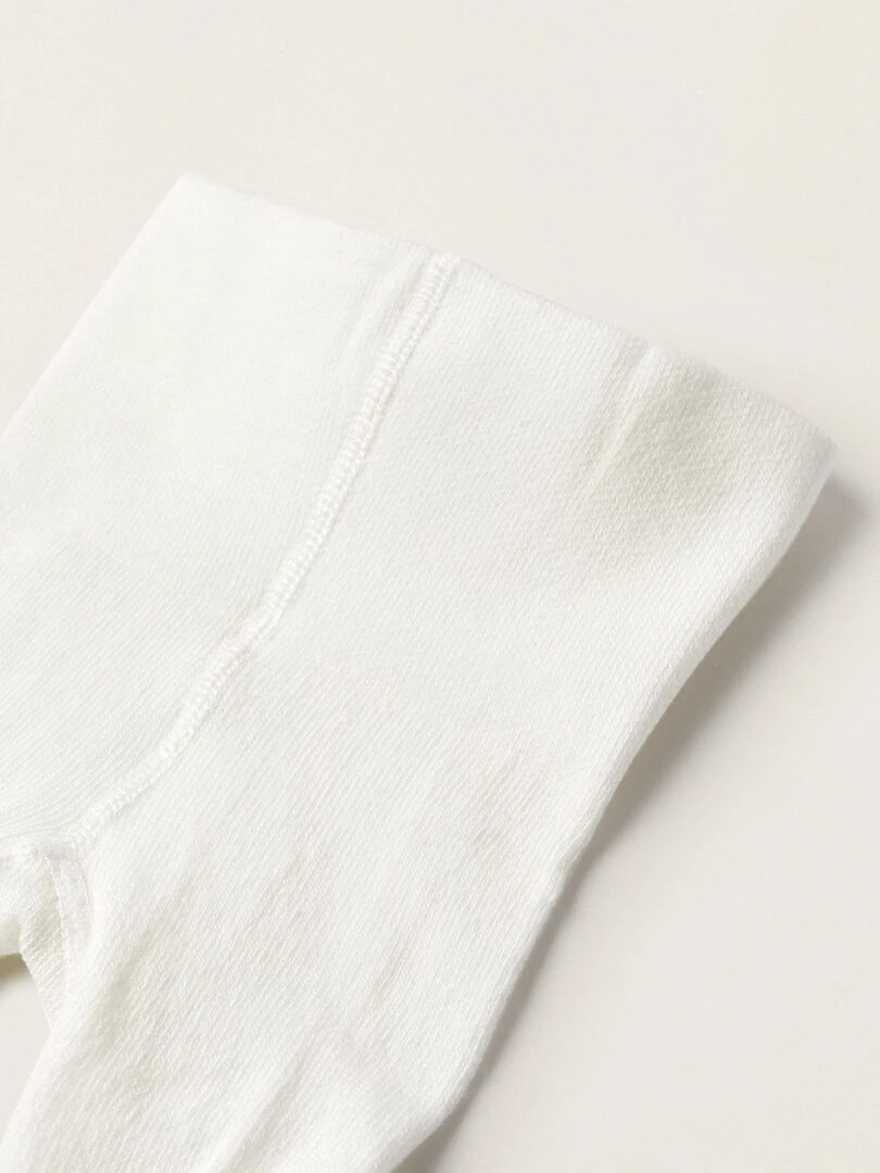 Collants En Maille Avec Taille Haute Pour Nouveau Nés  EARLY BLOOM   Blanc