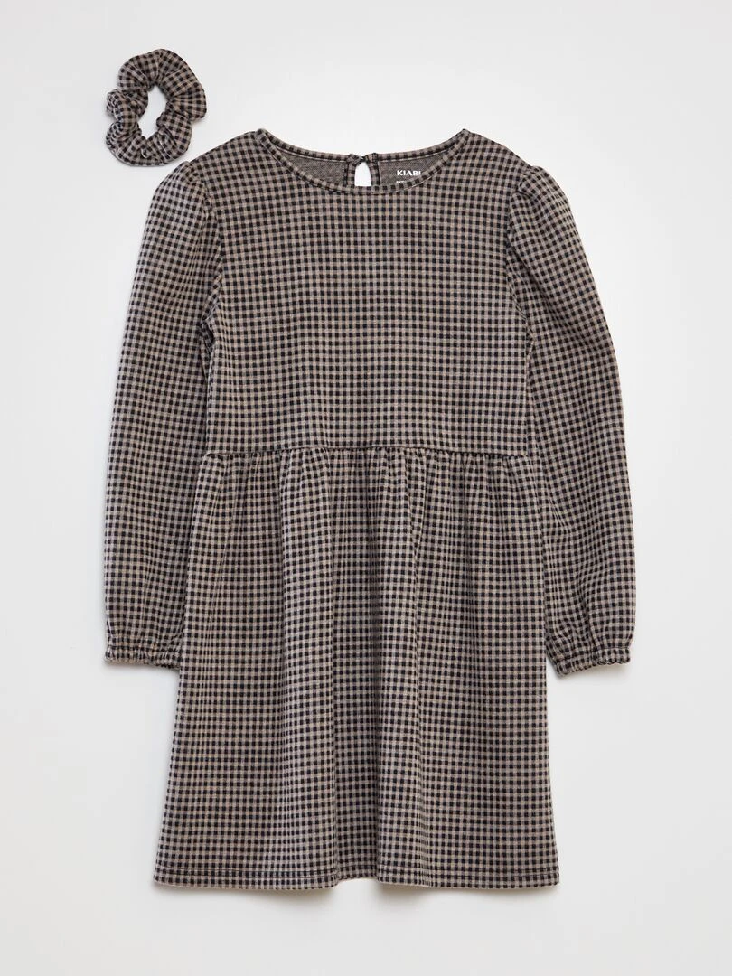 Robe en flanelle Beige