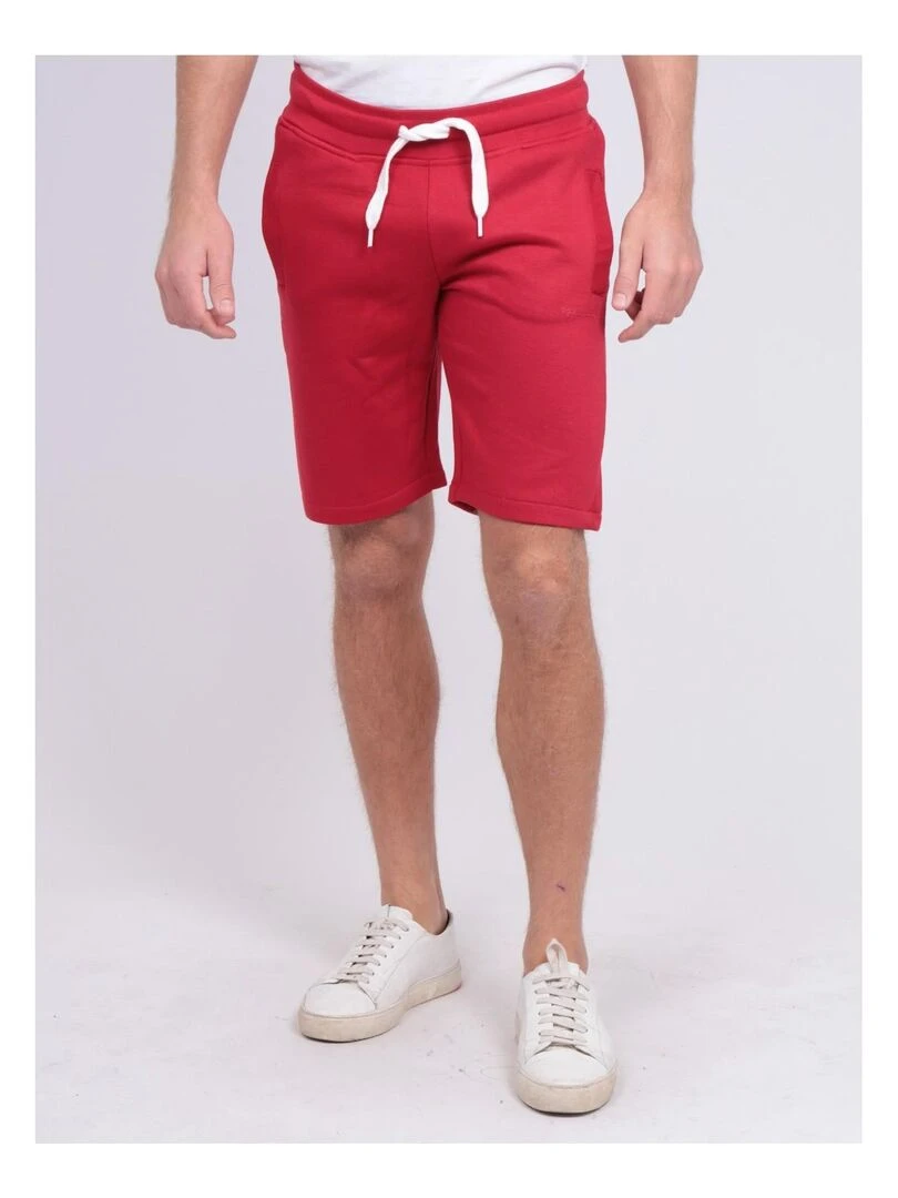 Bermuda molleton BIDMIN Rouge