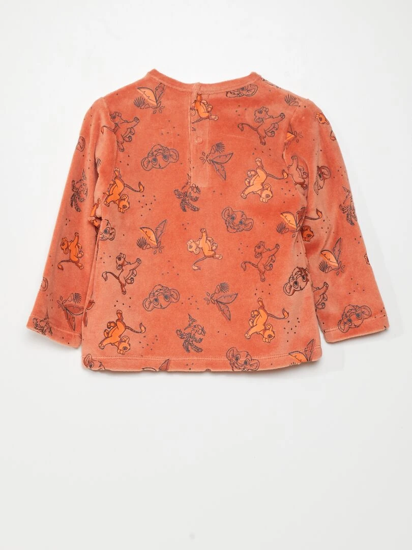 Ensemble de pyjama en velours 'Disney'   2 pièces   Orange/gris
