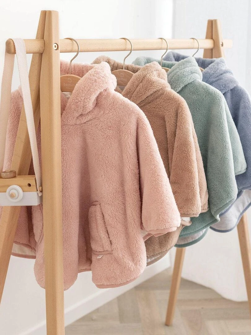 Bemini Poncho de voyage Softy et jersey   Rose clair