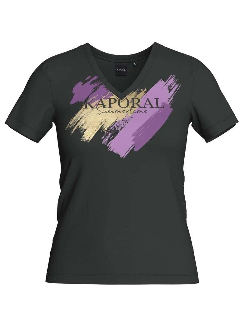 KAPORAL   T shirt col V   Noir