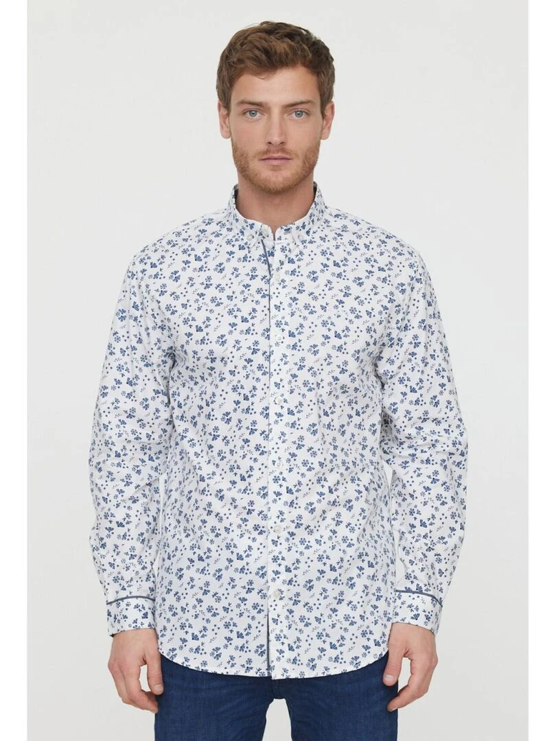 Lee Cooper Chemise manches longues coton comfort DABA Blanc