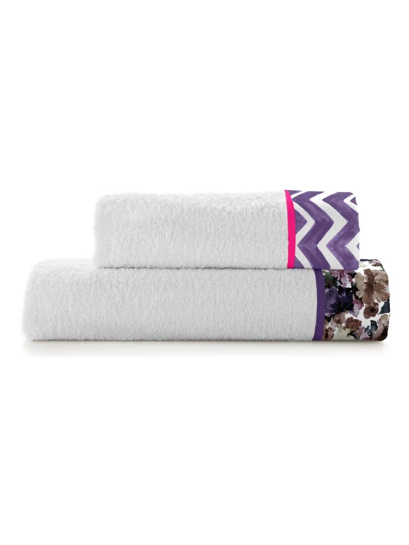Lot de serviettes Sunset garden "Happyfriday" Blanc