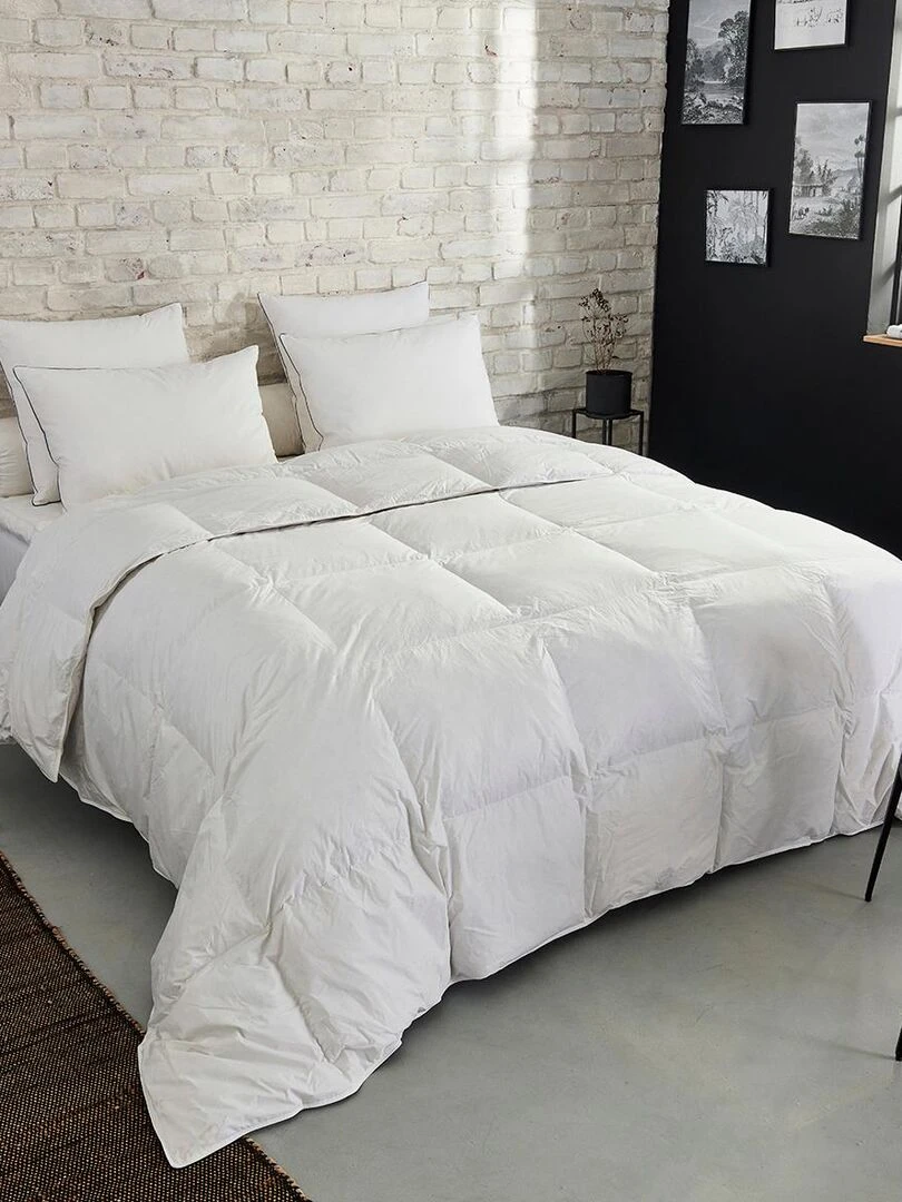 DUNLOPILLO Couette Premium Naturelle Tempérée 30% duvet Blanc